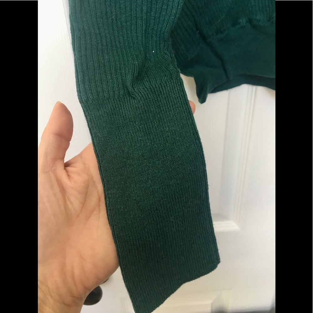 Leith Ribbed Wrap Sweater Evergreen - Picture 4 of 9